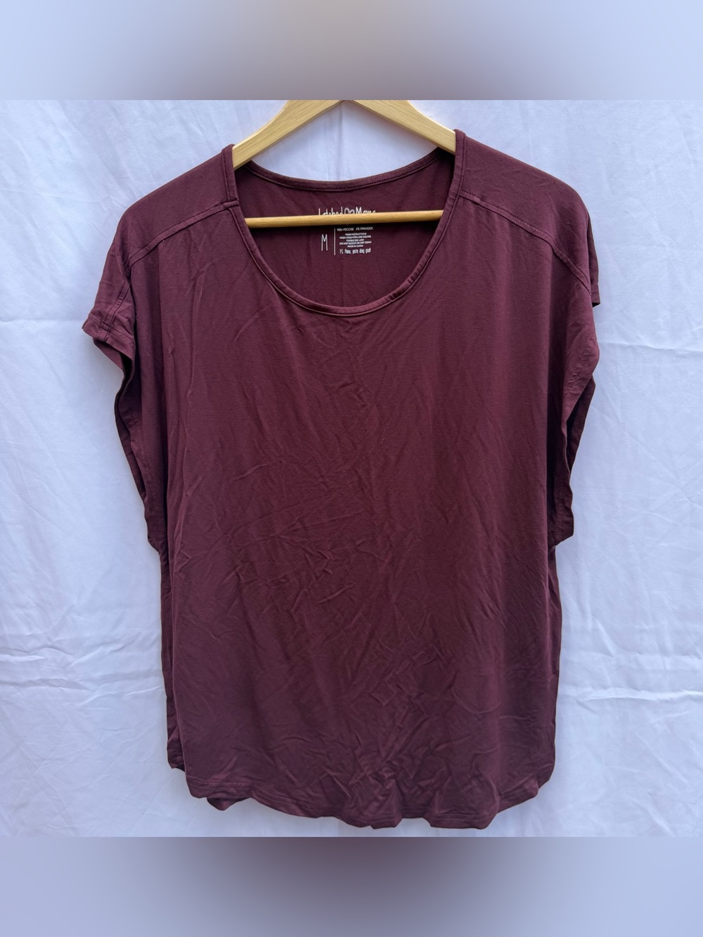 Latched Mama Short Sleeve Top - Burgundy